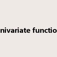 univariate function是什么意思