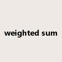 weighted sum是什么意思