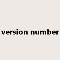 version number是什么意思