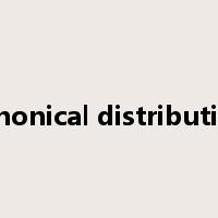 canonical distribution是什么意思