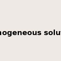 homogeneous solution是什么意思