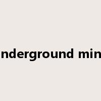 underground mine是什么意思
