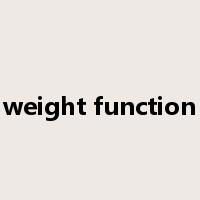 weight function是什么意思