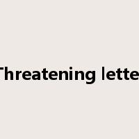 Threatening letter是什么意思