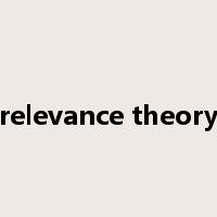 relevance theory是什么意思