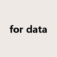 for data是什么意思