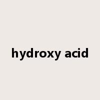 hydroxy acid是什么意思