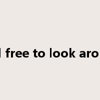 Feel free to look around是什么意思