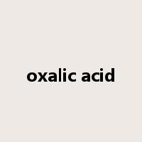 oxalic acid是什么意思