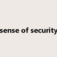 sense of security是什么意思