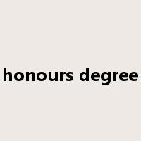 honours degree是什么意思