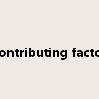 contributing factor是什么意思