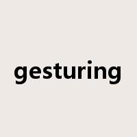 gesturing是什么意思