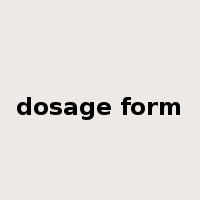 dosage form是什么意思