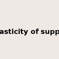 elasticity of supply是什么意思
