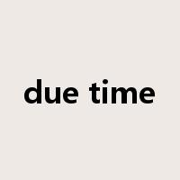due time是什么意思