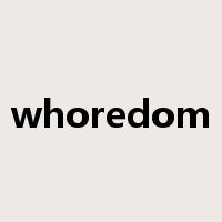 whoredom是什么意思