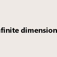 infinite dimensional是什么意思