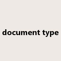 document type是什么意思