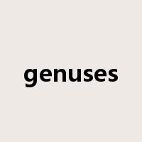 genuses是什么意思
