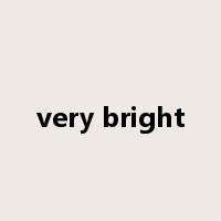 very bright是什么意思
