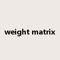 weight matrix是什么意思