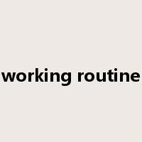 working routine是什么意思