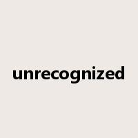 unrecognized是什么意思