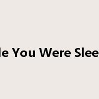 While You Were Sleeping是什么意思