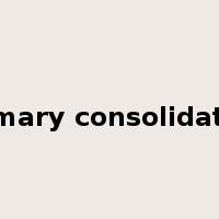 primary consolidation是什么意思