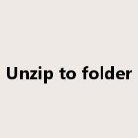 Unzip to folder是什么意思