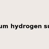sodium hydrogen sulfite是什么意思