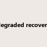 degraded recovery是什么意思