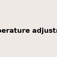 temperature adjustment是什么意思