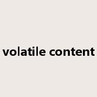 volatile content是什么意思