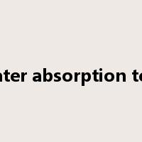 water absorption test是什么意思