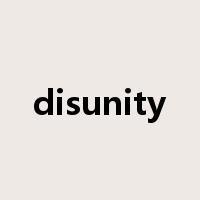disunity是什么意思