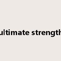 ultimate strength是什么意思