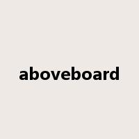 aboveboard是什么意思