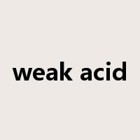 weak acid是什么意思