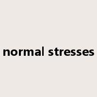 normal stresses是什么意思