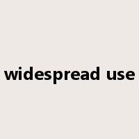 widespread use是什么意思