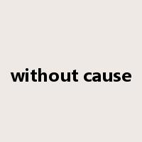without cause是什么意思