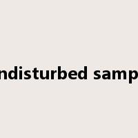 undisturbed sample是什么意思