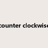 counter clockwise是什么意思