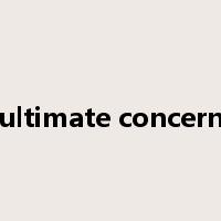 ultimate concern是什么意思
