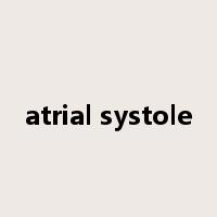 atrial systole是什么意思