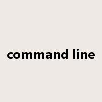 command line是什么意思