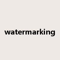 watermarking是什么意思