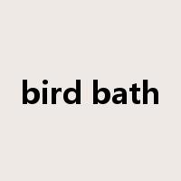 bird bath是什么意思